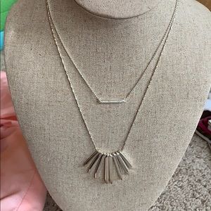 Stella & Dot Rebel Cluster Necklace (Silver)